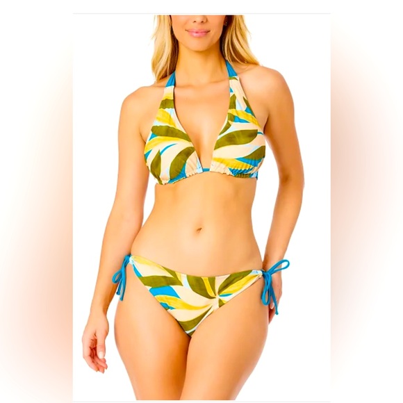 Hurley Other - Hurley Women’s Reversible Bikini – Palm Print/Blue – NWT – XL